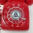 Read Vintage Red Rotary Dial Desk Phone Bell Systems Telephone Untested