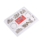 100pcs Dental Sectional Matrix Bands Metal Contoured Matrices With 2 Rings Kit