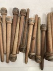 Wood Bobbins Wood Quills Vintage Factory Reclaimed Industrial 7 3 8   Lot Of 30