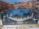 Vintage Italian Souvenir 3d Shadowbox Picture Venice Italy Gondola