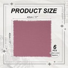6pcs Cotton Linen Napkins  17 X 17 Inch Cloth Napkins Fringe  Fuchsia