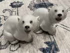 Antique Vintage Ussr Russian Lomonosov Porcelain Ceramic Polar Bears Set Of 2