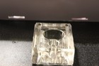 Antique Small Single  Inkwell Glass   Ink Well With Display Pen Holder