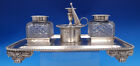 English Victorian Sterling Silver Inkwells Dobson   Sons London 1878   4340-2 