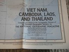 Vtg Viet Nam  Cambodia  Laos And Thailand Map National Geographic February 1967