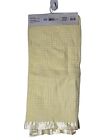 Kidgets Yellow Waffle Satin Trim Baby Blanket 30 x30  Security Embroidered