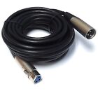 4 Pack Lot Xlr Shielded Balanced Microphone Mic Audio Cable Male To Female 25ft