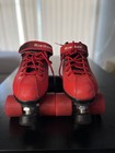 Riedell Dart Roller Skates Ombre Red Black 62mm Size 6