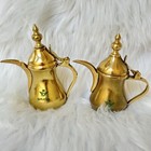 Vintage Middle Eastern Arabian Brass Dallah Coffee Pot Arabic Hand Made Islamic