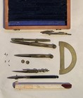 Vintage Engineering Drafting Tools Set- Unbranded - 7 Pieces