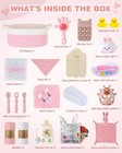 Baby Shower Gifts For Girls  26 Piece Deluxe Baby Gift Basket - Baby Girl Gif   