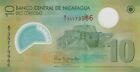 Nicaragua 10 Cordobas  2007 2012  - Polymer p201b Unc
