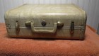 Vintage 1950s Samsonite Shwayder Brothers Marble Cream Suitcase Luggage Small