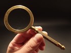 Antique Vintage Style Brass Magnifying Glass London 1941 Nautical Magnifier Gift