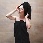 8 Pieces Black Towel Gift Set  2 Bath  2 Hand  4 Washcloth Towels   100  Cotton