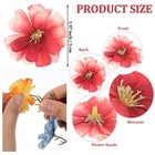 Xinjoduz 50 Pcs Faux Flowers Bulk  Mini Fabric Flowers For Crafts  3 D