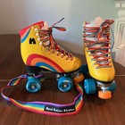 Moxi Rainbow Roller Skates Sz 2  2jr  Yellow Near Mint