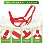 1-pack Adjustable Cattle Cow Halter  16 54 -20 47  With Leading Rope  red 