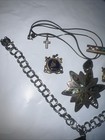 Antique Vintage Sterling Silver Jewelry Lot Some Wearable Scrap 37 Grams