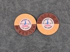 El Rancho Las Vegas Nevada 2x  5000 Casino Poker Chips 1941 1960