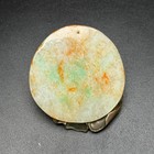 Chinese Antique Qing Dynasty Ancient Jadeite Carved Buddha Pattern Jade Pendants