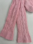Vtg Socks Hosiery 1980 s Cable Knit Nos 9-11 Pink Usa Stocking School Girl