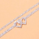 Silver Heart Charm Ankle Bracelet Anklet Foot Ankle Chain Bracelet  Bling  Party