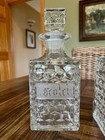 Fostoria American Clear Decanter Set Rye Scotch W  Stoppers 2056 Mcm