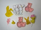 Vintage Set Of 8 Easter Spring Cupcake Picks cake Toppers