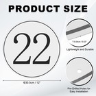Large Metal Number Sign  12  Diameter Aluminum Number 22 Sign Plate