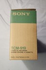 Vintage Sony  tcm-919 Compact Cassette Player Voice Recorder Desktop New In Box