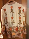 Embroidered Floral Kashmiri Jacket  Wool  Handmade  Very Ornate  Large