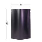 4x6 5in Matte Black Foil Mylar Stand Up Open Top Pouch Bag W  Machine B02