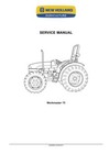 New Holland Workmaster 75 Tractor Service Manual Repair Shop Book