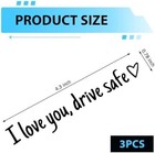 3pcs I Love You Drive Safe Heart Mirror Decal Sticker Vinyl Truck Window Car New
