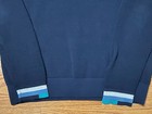 Nwt  Mens Reiss Amble Intarsia Trim Textured Cotton Crewneck Sweater Navy M  180