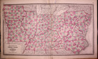 Rare Antique 1869 Map   Atlantic   Mid-central American States By H  H  Lloyd