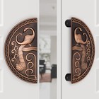 Heavy Duty Antique Copper Finish Round Shape Main Door Handle Set For Home 2 Pcs