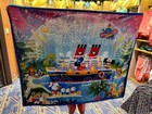 Disney Cruise Line Ship Joey Chou Throw Blanket Blue Sorcerer Mickey Dumbo New