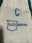 Us National Bank Silver Us Bank Money Coin Bag Canvas Vintage 