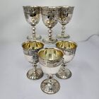 Set Of 6 Corbell   Co  C5c1 Silverplated Wine Goblets Tarnish Protection 6 7 8 