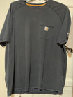 Lot Of 2 Carhartt Force Tee Shirts Mens 2xl Relaxed Fit  Workwear Blue   Gray