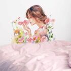 Wall Sticker Lady Flower Decal Removable Vinyl Grass Art Girl Bedroom Home Decor