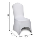 Universal 50 100 Pcs Polyester Spandex Wedding Chair Covers Arched Front White