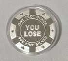 1 Troy Oz 999 Silver Poker Chip Coin Art Round Proof Sexy Girl Playboy Bunny 