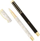 Mr And Mrs Wedding Pen Set  2 Piece Ballpoint Pens With Gold Accents  Black A   