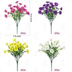 Bassion Artificial Flowers For Outdoors 20 Bundles Silk Fake Flowersuv Resistant