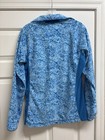 Columbia Nwot Women   s Size L Arctic Air Printed 1 2 Zip Fleece Jacket Blue