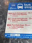 City Of Chicago Cta  Metal Sign 18x24 Bus Stop 2x Sided Loop Plainfield Pace
