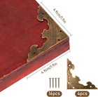 Antique Brass Decorative Box Corner Protector  4pcs Wooden Jewelry Gift Box